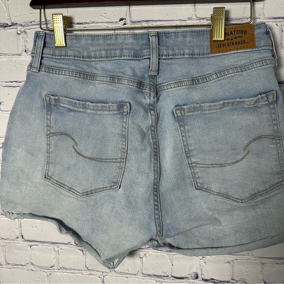 Casual Light Blue Denim Women's Shorts - Picture 2 of 3